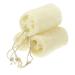 VOCOSTE 3 Pcs Natural Loofah Sponge Hang Loofah Sponge for Body Shower Clean Exfoliating Beige 3.94"