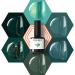 modelones Gel Nail Polish Glitter Green - 6 Pcs Glitter Green Sparkle Gel Polish Kit Soak Off Nail Lamp Avocado Dark Green Nail Gel Nail Kit Nail Art Design Gifts for Women BLINKING BRILLIANT