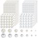 2032 Pieces Self Adhesive Hair Gems and Hair Pearls  Face Pearls and Jewels Stickers for Makeup  Crafts  Home Decor Scrapbooking Embellishments  7 Sizes 3mm/4mm/5mm/6mm/8mm/10mm/12mm