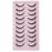 Wiwoseo 15MM Cat Eye False Eyelashes - Natural Wispy Russian Strip Lashes, 10 Pairs for Small Eyes - Buy Online on SooperMarket.com
