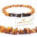 Amber necklace for dogs and cats with leather clasp against ticks and fleas 30-35cm