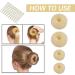 Hair Donut Bun Maker Set - 4 Pcs with 10 Hair Pins, 2 Sizes Doughnut Hair Bun Shaper for Chignon Style - Beige Hair Accessories for Girls and Kids - Buy Online on SooperMarket.com