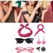 50s Accessories for Women | Headband Drop Earrings Set for 1950s Outfits Print Dangle Earrings with Vintage Hair Bands Chiffon Scarf Cat Eye Glasses Hot Pink One Size - Buy Online on SooperMarket.com