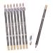BELLIFFY 8pcs Black Pencils Pencil Makeup Eyebrow Pencils Sharpener Eyebrow Pencil Wooden 1 count (Pack of 1) Coffee