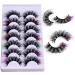 Fluffy Colored False Eyelashes | Voluminous Wispy Russian Strip Lashes in 7 Colors - Faux Mink D Curl - Buy Online on SooperMarket.com