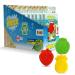 Inkee Fruity Mini Pack 30 bath balls bombs children with 3 different fruit shapes - apple green Strawberrot Panel yellow with jojoba oil and fruit rubber aroma 8x fruity bombs