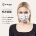 HARD 100 Piece Disposable Face Masks | Made in Germany | CE Certified | Triple Layer Filtration | Floral Design | Elastic Earloops | Adults | 17.5cm x 9.5cm - Buy Online on SooperMarket.com
