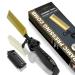 DAN Technology Hot Comb Mini Electric Hot Comb for Wigs Small Straightening Comb Anti-Scald Heat Comb for Afro Hair Beard Anti-Scald Press Comb Ceramic Dual Voltage Hot Comb Hair Straightener Gold