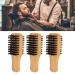 3-Part Wood Beard Brush | Double-Sided Soft & Hard Bristles for Grooming & Styling - Essential for Home & Salon - Buy Online on SooperMarket.com