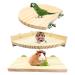3PCS Hamster Wooden Platform Perch Stand Natural Bird Budgie Toys and Accessories Parrot Cage Perch for Chinchilla Mouse Rat Dwarf Hamster Small Animals - Box Packaging