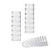 Paylak Storage Stackable Interlocking Clear Containers 12 with Lids 2 inches 2  Round