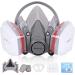 MODUSKYE Reusable Respirator Reusable Half Facepiece Respirator with 6 Active Cotton Respirator Filters Against Painting Dust Sanding Polishing Spraying