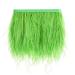 Natural Ostrich Feather Fringe Trim - Feathers Sewing Crafts Decor for Dress Costume 4-6 inches 2 Yards Erikord(Grass Green) Grass Green 2 Yards