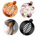 WLLHYF Hair Clips 3 Pieces Resin Banana Round Fish Clips for Women Girls Ladies Fishtail Wide Tort Toned Comb Hair Accessories