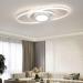 48W Dimmable Glitter LED Ceiling Lamp - Modern White Lighting for Living Room Bedroom & Office with Remote Control (3000K-6500K) - Buy Online on SooperMarket.com