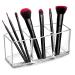 HBlife Clear Acrylic Makeup Brush Holder Organizer - 3 Slot Cosmetic Brushes Storage and Eyeliners Display Case for Vanity - Buy Online on SooperMarket.com