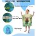 Aiorber Children's Bathing Poncho with Hood | 76x76cm Microfiber Towel | Ultra Soft & Absorbent Beach & Shower Towel | Perfect for Kids Ages 5-10 - Green Design - Buy Online on SooperMarket.com