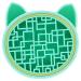 Storage rack desktop the cat clean brush pad bracket Makeup Brush Cleaner Cushion Brush Pad Rack Makeup Brush Scrubber cleaning pad cute Brush Mat brush 11x11cm Green