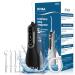 Water Flossers for Teeth Cordless and Oral Irrigator Dental Flosser with 5 Modes 360ML Portable Dental Water Flosser with 4 Jet Tips & USB Rechargeable Use for Travel-Black