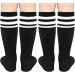 Olreco Youth Soccer Socks for Boys and Girls | Toddler Knee High Long Tube Socks 3-6 Years | Black & White - Buy Online on SooperMarket.com
