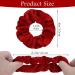 WLLHYF 2 Pcs Velvet Hair Bands Red Scrunchies - Large Size Elastic Ponytail Holders & Wristband Hair Accessories for Girls and Women - Valentine's Day Gift - Buy Online on SooperMarket.com