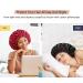 Mikimini Black Satin Bonnet for Curly Hair | Silk Sleep Cap for Women and Men | Reversible Double Layer X-Large Night Cap | Soft Stretchy Hair Care Bonnet (Black+Red) - Buy Online on SooperMarket.com