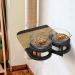 Cat Hammock & Wall Shelves with 3 Steps, Perches, and Food Shelf - Climbing, Scratching Post, and Plush Covered Steps for Indoor Cats - Black - Buy Online on SooperMarket.com