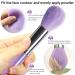 BEAKEY Travel Makeup Brushes 12pcs Brush Set - Premium Synthetic Foundation & Contour Brushes for Concealer, Eyeshadow & Blush - Fashionable Purple Makeup Tools - Buy Online on SooperMarket.com
