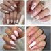 AILLSA Pink Gel Nail Polish Set French Manicure White Pink Nude Gel Polish with Base and Top Coat Light Baby Pink Colors Nail Polish Gel Neutral Soak Off U V Gel Starter Kit Gifts Nail Art Salon DIY A4-white Pink - Buy Online on SooperMarket.com