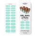 MoYou London Semi-Cured Gel Nail Strips  Nail File  & Wooden Cuticle Stick 20 Pc. Gel Wraps for Nails Salon-Quality Manicure Set & Pedicure Supplies  Mint Condition