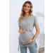 Sosolism 4 in 1 Maternity Nursing Dress XL Light Grey - Short Sleeve Breastfeeding Top - Buy Online on SooperMarket.com