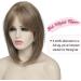 Short Bob Hair Topper for Women | Ash Light Brown with Highlights | Hair Volume Enhancement | 12 Inch Clip-in Wiglet | Fiber Hairpiece for Thinning Hair - Buy Online on SooperMarket.com