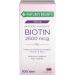 Nature's Bounty Biotin 2500mcg Supplement Helps Maintain Health of Hair and Skin Vegan formula 100 Tablets