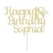 Cake Topper Happy Birthday Cake Topper Personalised Cake Toppers Cake Decorations 11 Colours Glitter Cake Topper for 1st 10th 16th 18th 20th 21st 30th 40th 50th 60th 70th 80th (Champagne Gold)