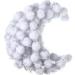 1000 Count 0.6 Inch White Glitter Pom Poms for Crafts and DIY - Fuzzy Craft Balls Hobby Supplies - Buy Online on SooperMarket.com