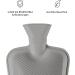 Blum Valley 1.5L Baby Heat Bottle - Soft Fleece Washable Natural Rubber - Cozy Gray Hot Water Bottle for Children - Buy Online on SooperMarket.com