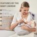 CUBY Natural Cotton Baby Carrier | Extra Comfortable Sling for Newborns & Toddlers - Grey Bear Design - Buy Online on SooperMarket.com
