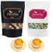 Jaiccha Ghasitaram Diwali Gifts Chocolate - Pack of 2 Nutties and Stone Chocolate Pouches Big 400 GMS with 2 T-Lites
