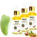 3 Pack Gua Sha Facial Oil Scented Face Oil Gua Sha Facial Massage Oil with Guasha Tool Set 99% Organic Jojoba Oil Cold Pressed Vitamin E and C for Face Hair Nails Makeup Remover