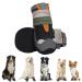 Eyin dog shoes Paw protection 2 pieces breathable dog shoes with non-slip sole and reflective Velcro fastener for small medium and large dogs outdoor sports black size 5 size 5: width 5.8 cm a-black breath-active (2 pieces)