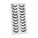 Glowing Win 10 Pair 3D False Eyelashes | Russian Strip Lashes | D Curl Reusable Cat Eye Volume & Wispy Fake Lashes - Buy Online on SooperMarket.com