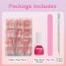 Maggidea 240 Pcs Coffin Fake Nails French Tip Nude Color Glossy Full Cover - Ballerina Nail Art for Women | French-Medium Long Square - Buy Online on SooperMarket.com