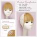 RUWISS Ash Blonde Clip in Human Hair Fringe Extensions - Wispy Bangs for Women - Daily Wear Hairpieces - Buy Online on SooperMarket.com