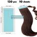 Hair Extension Tape Tabs - 120 PCS Double Sided Adhesive for Water Proof Extensions - 4cm*0.8cm - Buy Online on SooperMarket.com