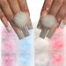 12 PCS 3D Magnetic Nail Art Charms Fluff Balls Nail Charms 2 Boxes Pom Pom Nail Art Supplies Removable Soft Plush Design Accessories Colorful Fluff Balls Nail Decorations for Acylic Nails
