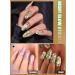 Kalolary 20PCS Luminous Glitter Gel Nail Polish Strips - Glow in the Dark Adhesive Full Wrap Stickers + Nail File - Rose - Buy Online on SooperMarket.com