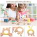 Rosewinec 6-Piece Wooden Baby Bite Ring Set | Handmade DIY Jewelry & Craft | Safe Wooden Figures for Baby's Early Development - Buy Online on SooperMarket.com