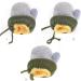 Cute Cartoon Kids Knitted Winter Gloves with Rope - Thick Plush Fleece Lined Hand Warmer for Boys and Girls - Buy Online on SooperMarket.com