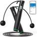 RENPHO Cordless Jump Rope Weighted Jump Rope with Counter Jump Ropes for Fitness Smart Skipping Rope for Crossfit Gym Burn Calorie APP Data Analysis at-Home-Workout for Women Men Adult Kids 01-cordless ball 1 pack & Steel wire rope 1 pc