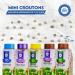 Crunchy Onion Garlic Mini Croutons for Soups and Salads - 2 Pack - 15 oz Each - Kosher Non Dairy - Resealable Container - Buy Online on SooperMarket.com